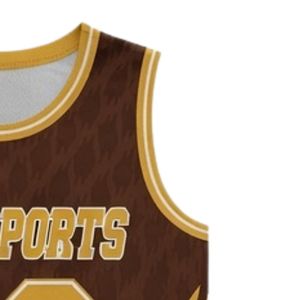Maillot de lacrosse unisexe marron doré en polyester léger – Tenue de sport athlétique pour entraînement et matchs d'équipe - Product Image 4