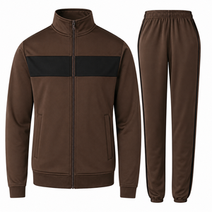 Conjunto Deportivo de Invierno al por Mayor, Chaqueta y Pantalón de Forro Polar con Cremallera Completa, Ropa Deportiva de Poliéster de Dos Piezas, Ropa Personalizada para Equipos, Gimnasio, Running y Uso Casual - Product Image 4