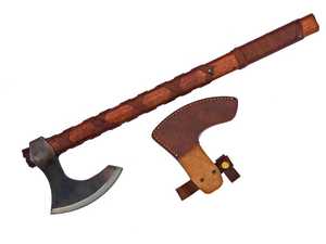 Felling Axe Forged Steel Head Wood Handle 4 In Cutting Edge <b>Tree</b> Felling Tool - Product Image 4