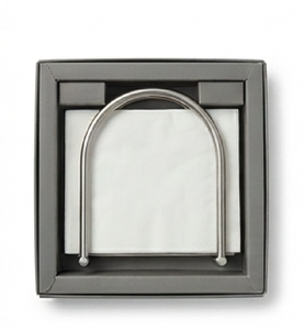 Porte-serviettes en métal au design élégant, finition argentée, pour restaurants, hôtels, vaisselle de table et usage élégant lors des dîners - Product Image 6