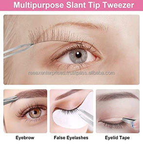 Pince à épiler pour sourcils Reeax Enterprises en acier inoxydable à pointe inclinée pour femmes, qualité A+ - Product Image 6