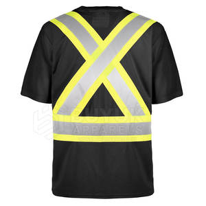 T-shirt de sécurité réfléchissant à manches courtes haute visibilité pour la protection incendie, 100% polyester respirant - Product Image 2