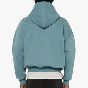 เสื้อฮู้ดดี้ทรงบ็อกซี่แบบหนา ซิปเต็มตัว สตรีทแวร์ ยูนิเซ็กส์ รับผลิตตามแบบ OEM ผ้าฝ้าย 2026 - Product Image 4