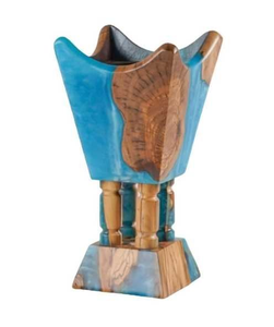 Quemador de incienso árabe decorativo Mabkhara hecho a mano con madera de mango y resina, resistente al calor, para Oud aromático indio, por MULTI CRAFT - Product Image 6
