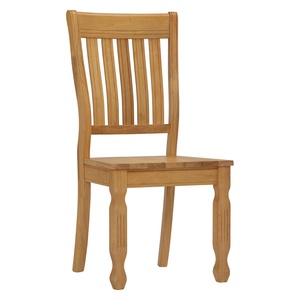 Silla de Comedor Contemporánea de Madera de Caucho Sólido de Primera Calidad con Acabado Natural y Estructura Reforzada para Apartamentos y Hogares - Product Image 3