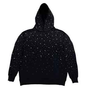 เสื้อมีฮู้ดลายพลอยเทียมเป็นประกายสำหรับผู้ชายเสื้อสเวตเตอร์ลำลองมีสไตล์มีฮู้ดลายหินระยิบระยับระบายอากาศได้ดี - Product Image 2