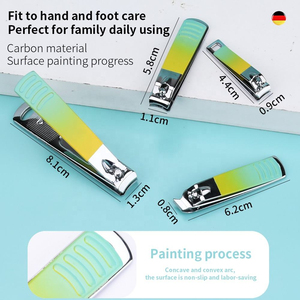 Kit de manucure et pédicure professionnel classique tout-en-un en métal avec ensemble de coupe-ongles, toilettage de précision dans un étui pour hommes et femmes - Product Image 3