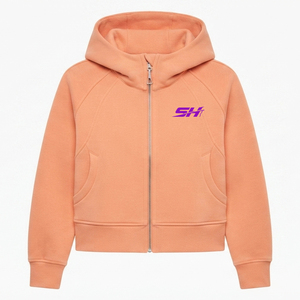 Sudadera con Capucha Corta para Mujer, Estilo Casual Urbano, Hombros Caídos, Transpirable, Ecológica, Tejida, Personalizada, Servicio OEM a Bajo Precio - Product Image 1
