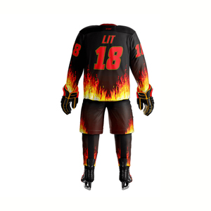 Tenue de hockey sur glace imprimée pour équipes sportives et fitness – Vêtements athlétiques confortables, respirants et anti-humidité - Product Image 3