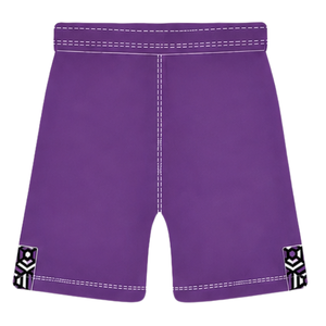 Conjunto de Camiseta y Pantalones Cortos de Rugby Geométricos en Morado, Negro y Blanco, Cuello Redondo, Manga Corta, Personalizable, Transpirable, para Entrenamiento Deportivo en Equipo - Product Image 6