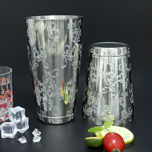 Coctelera de Metal, Acero Inoxidable, Diseño Boston, 17oz/23oz, Herramientas Personalizadas con Logotipo Grabado con Láser - Product Image 4
