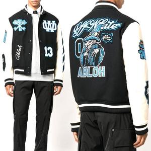 Chaqueta bomber de diseño de alta calidad para hombre, mangas con bordado de chenilla, estilo universitario, tipo béisbol, para hombre. - Product Image 3