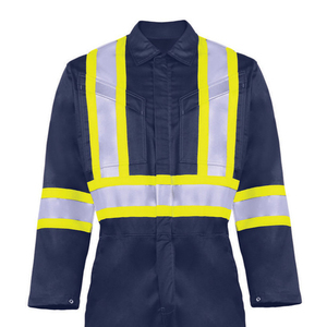 Combinaison de travail pour homme en coton respirant et confortable de qualité supérieure avec détection par aiguille, durable et réfléchissante - Product Image 4