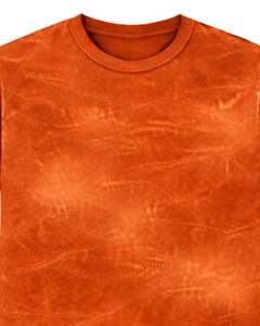 Camiseta Personalizada con Tinte Naranja Hielo para Hombre, Cuello Redondo, Manga Corta, Algodón, Estilo Casual Urbano, Lavado Vintage, OEM, Venta al por Mayor - Product Image 3