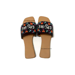 Sandalias de Mujer con Cuentas Bordadas a Mano, Transpirables y Ecológicas, con Punta Abierta, Estilo Deslizante con Adornos de Diseñador, Novedad 2026, Gran Venta - Product Image 1