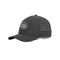 Casquette de golf OEM imperméable à séchage rapide avec perforations laser, logo brodé 3D personnalisé, respirante, à fermeture snapback pour l'entraînement en extérieur