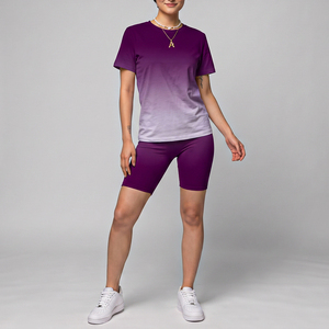Conjunto de Dos Piezas de Verano para Mujer, Ropa Casual al por Mayor, Conjuntos de 2 Piezas con Diseño Tie Dye Personalizado, Trajes Deportivos para Mujer - Product Image 2