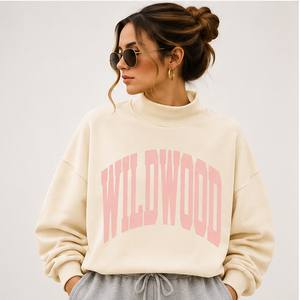 Sweat-shirt graphique personnalisé OEM Wildwood Varsity en coton premium 400 GSM – Idéal pour les vacances, les loisirs en plein air, le sport et le fitness – Pull chaud d'automne - Product Image 2