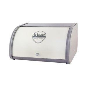 Caja de Pan de Alambre Metálico con Tapa de Madera, Cesta de Pan Rectangular Industrial con Revestimiento para Almacenamiento de Alimentos en la Cocina - Product Image 1