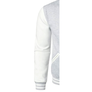 Blouson universitaire en laine pour homme, 100 % coton, col montant, service OEM personnalisé, coupe-vent et respirant, vente en gros - Product Image 3
