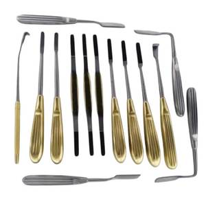 Plastic surgery face lift endoscopic brow lift nasal rasps instrument <b>box</b> 15 pcs reusable stainless steel kit - Product Image 5