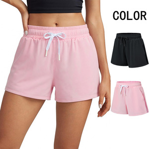 Shorts Deportivos de Verano para Mujer, de Nailon, Secado Rápido, con Logotipo Personalizado, Casuales, Transpirables, de Dos Capas - Product Image 1