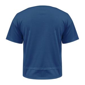 T-shirts en tricot à épaules tombantes, grande taille, 60% coton, manches courtes pour femmes, été, décontracté, couleur unie, col rond, en provenance du Bangladesh - Product Image 2