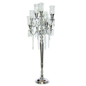 Hot Sale Tall 5 Arms Wedding Table Centerpiece With Flower Bowl Wedding Table <b>Top</b> Decorative Metal Crafted Handmade Candelabra - Product Image 4