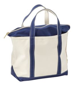 <b>Canvas</b> <b>Tote</b> Bag Solid Color Shoulder Closure Water Resistant England Style Navy White All Seasons Shopping Travel Bag - Product Image 1
