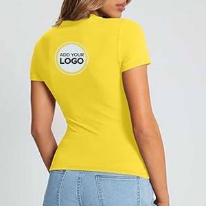Camiseta 100% Algodón Peinado Anillado Airlume para Mujer, Camisetas con Logotipo Personalizado - Product Image 5