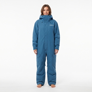 Mono de Esquí de Una Pieza para Mujer, Impermeable, con Capucha, Traje de Nieve con Aislamiento Sintético, Azul - Product Image 3