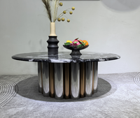 Table basse extensible en acier inoxydable doré de conception italienne pour salon, plateau en verre trempé, luxe moderne