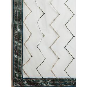 Impresionante lentejuelas azules arte seda boda desgaste Lehenga Choli con Dupatta - Product Image 1