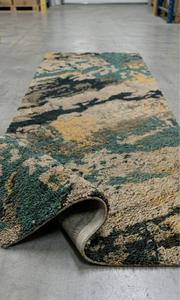 Decorative Hand Tufted Non-Slip Medium Pile Abstract Area <b>Rug</b> in <b>Grey</b> Teal Gold and Charcoal Modern Wool Carpet for Living Room - Product Image 6