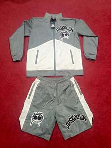 Conjunto Deportivo Personalizado con Diseño de Otoño, Chaqueta Cortavientos y Pantalones Estampados de Nailon - Product Image 5