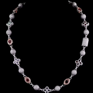 Collar de Cadena Tipo Tenis de Plata de Ley 925 Premium con Moissanita, Corte Brillante, Apariencia de Diamante VVS, Colección de Joyería Fina de Lujo - Product Image 2