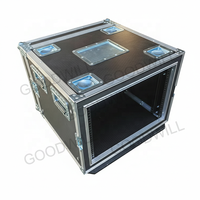 Flight case rack 8U antichoc personnalisé avec roulettes de 4 pouces