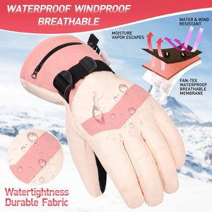 Guantes de esquí resistentes para invierno, impermeables y transpirables, con diseño aislante para un rendimiento óptimo en deportes de nieve. - Product Image 4