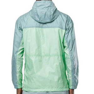 Survêtement réversible écologique pour homme, style vintage, 2-en-1, avec blocs de couleur, fermeture éclair intégrale, col rond, 100 % nylon léger - Product Image 2