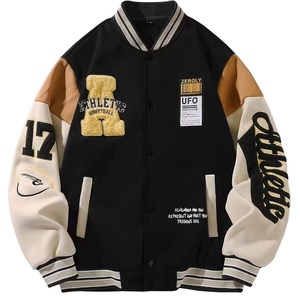 Men's <b>Vintage</b> <b>Varsity</b> <b>Jacket</b> Baseball Coat <b>Jacket</b> Wholesale Price Hot Sale Streetwear with Unique Embroidery Streetstyle <b>Jacket</b> - Product Image 1