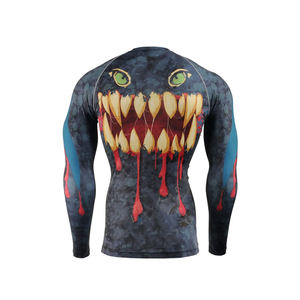 <b>Custom</b> <b>Designed</b> High Quality Full Sublimation Gym Fitness <b>Compression</b> <b>Shirts</b> Long Sleeve Rash Guard Swimming Rashguard for Men - Product Image 6