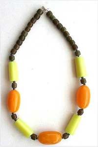 Elegant Vintage Geometric Acrylic Resin Bead <b>Necklace</b> Modern Stylish <b>Statement</b> Jewelry Unisex Lightweight Durable Accessory - Product Image 2