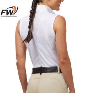 Haut de base pour l'équitation OEM pour femme, manches longues, vêtements d'équitation, tissu personnalisé respirant, Jodhpur et Breeches - Product Image 5