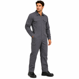 Custom Logo Mens Industrial Uniform Long Sleeve Cargo Pocket Workwear <b>Overall</b> Suit Protective Custom Mechanic Uniform - Product Image 3