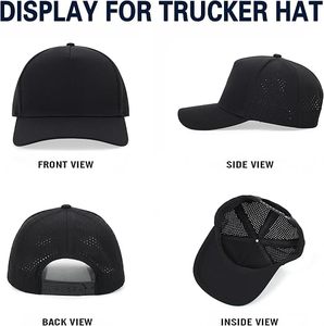 หมวกแก๊ปทรง Trucker 6 แผง แบบ Unisex สีพื้น ผ้าซาติน ปรับขนาดได้ สไตล์ลำลอง สำหรับผู้ใหญ่ ใส่ได้ทุกฤดู ผ้าฝ้าย 100% สีดำ กรมท่า เทา - Product Image 2