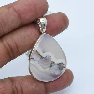 Collier pendentif en quartz en forme de larme fait main, argent sterling 925, bijou minimaliste délicat, cadeau pour elle - Product Image 2