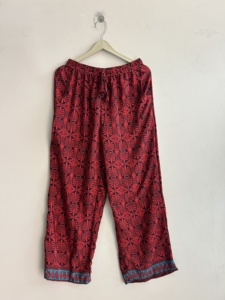 Lote de Pantalones Harem de Seda con Tie-Dye Vintage Indio, Cintura Elástica, Alibaba, Pantalones de Yoga Cómodos, Pantalones de Pijama, Primavera - Product Image 4
