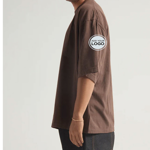 T-shirt graphique streetwear épais pour homme, impression DTG personnalisée, épaules tombantes, logo personnalisé, 100 % coton, t-shirt lourd de haute qualité - Product Image 1