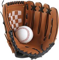 Guantes de Béisbol SHEMAX INTERNATIONAL, Guante de Softbol de Cuero PU, para Mano Izquierda, Resistente al Desgaste, Color Marrón, Tallas XL/XXL, para Adultos