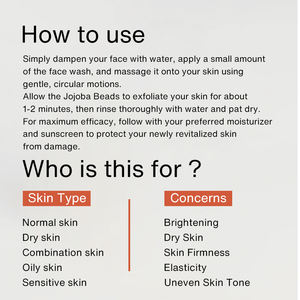 Nettoyant visage en gros avec perles de jojoba, exfoliant, fabricant OEM, fournisseur en gros en vrac d'Inde - Product Image 4